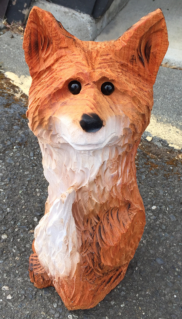 Chainsaw Art Fox at The Dreamers WoodsChainsaw Art Fox at The Dreamers Woods