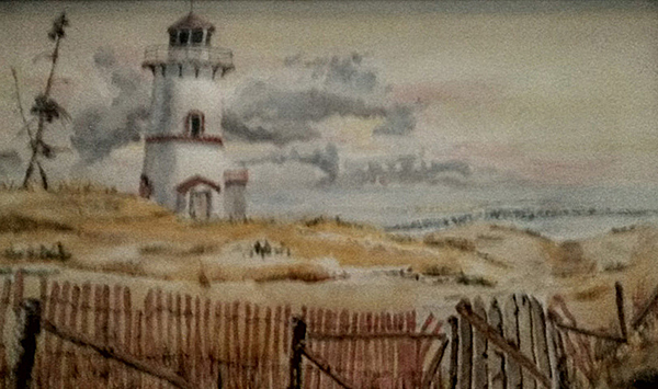  D.R. Anderson painting of a lighthouse