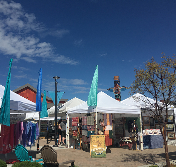 Delightful artists and craftpersons on the Sequim Civic Plaza.